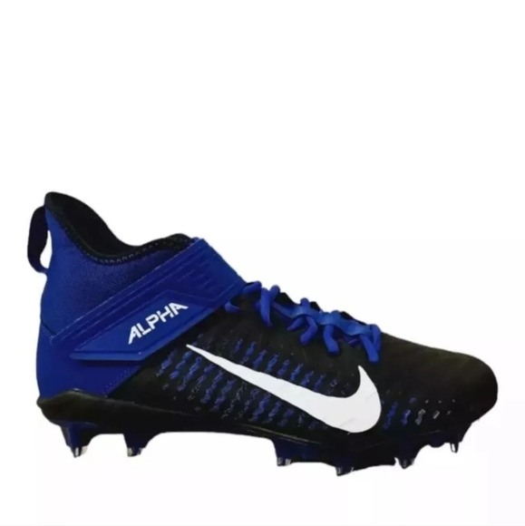 Nike Alpha Menace Pro 2 Mid Men's Size 14 Football Cleats Blue Black BV3945-400 - Picture 2 of 6